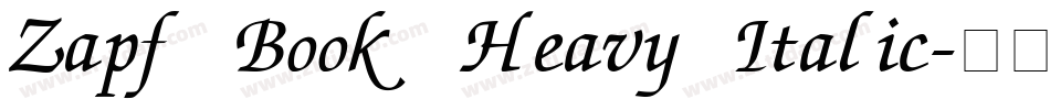 Zapf Book Heavy Italic字体转换
